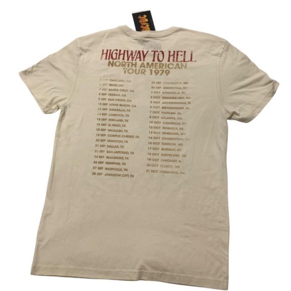 NWT ACDC Highway to Hell 1979 Tour Graphic T-Shirt - VINTAGE - Size Small - Picture 3 of 4